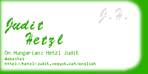 judit hetzl business card